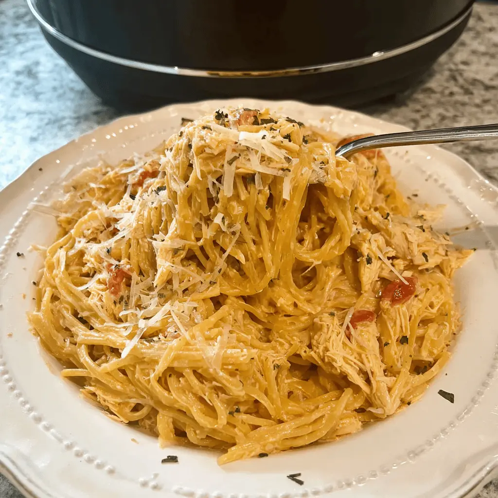 Easy Crockpot Chicken Spaghetti Recipe for Busy Weeknights