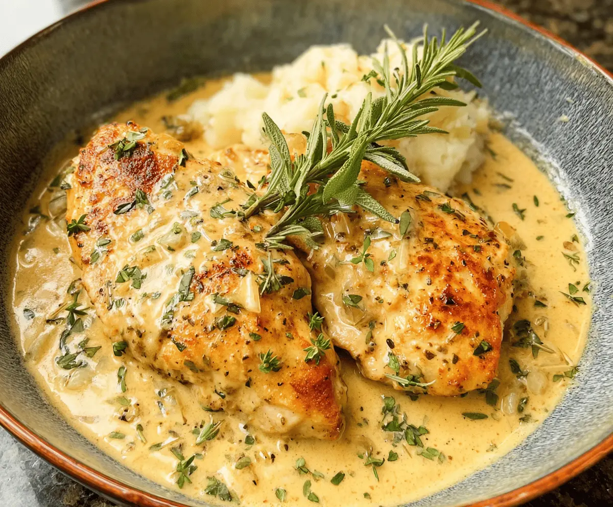 Easy Creamy Herb Chicken Recipe