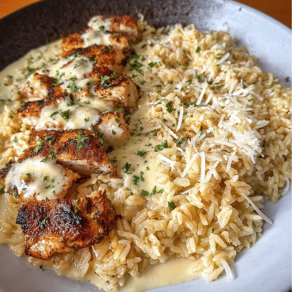One-Pan Garlic Parmesan Chicken and Rice Recipe