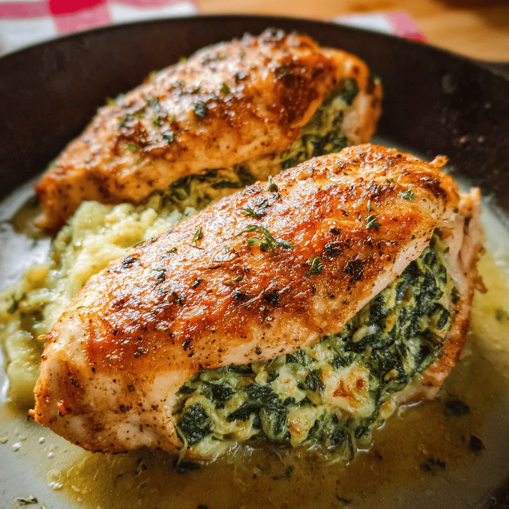 Easy Spinach Stuffed Chicken Breasts Recipe