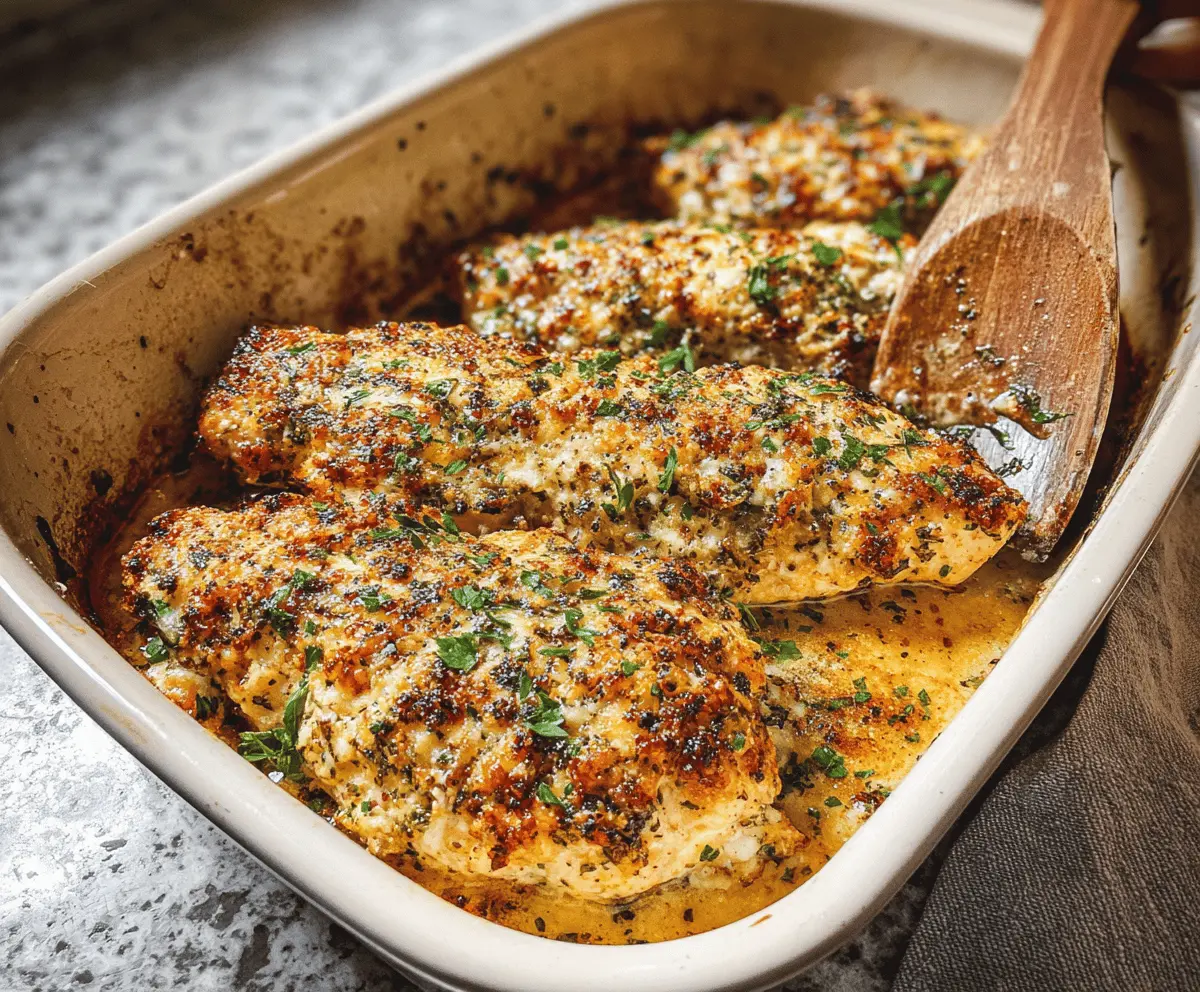 Easy Garlic Parmesan Chicken Bake Recipe