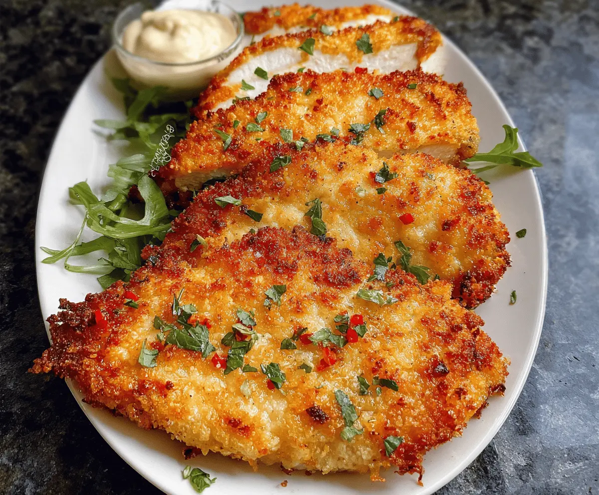 Crispy Air Fryer Parmesan Chicken with Mayo