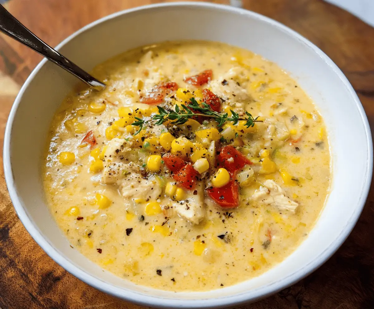 Easy Crockpot Chicken Corn Chowder Recipe