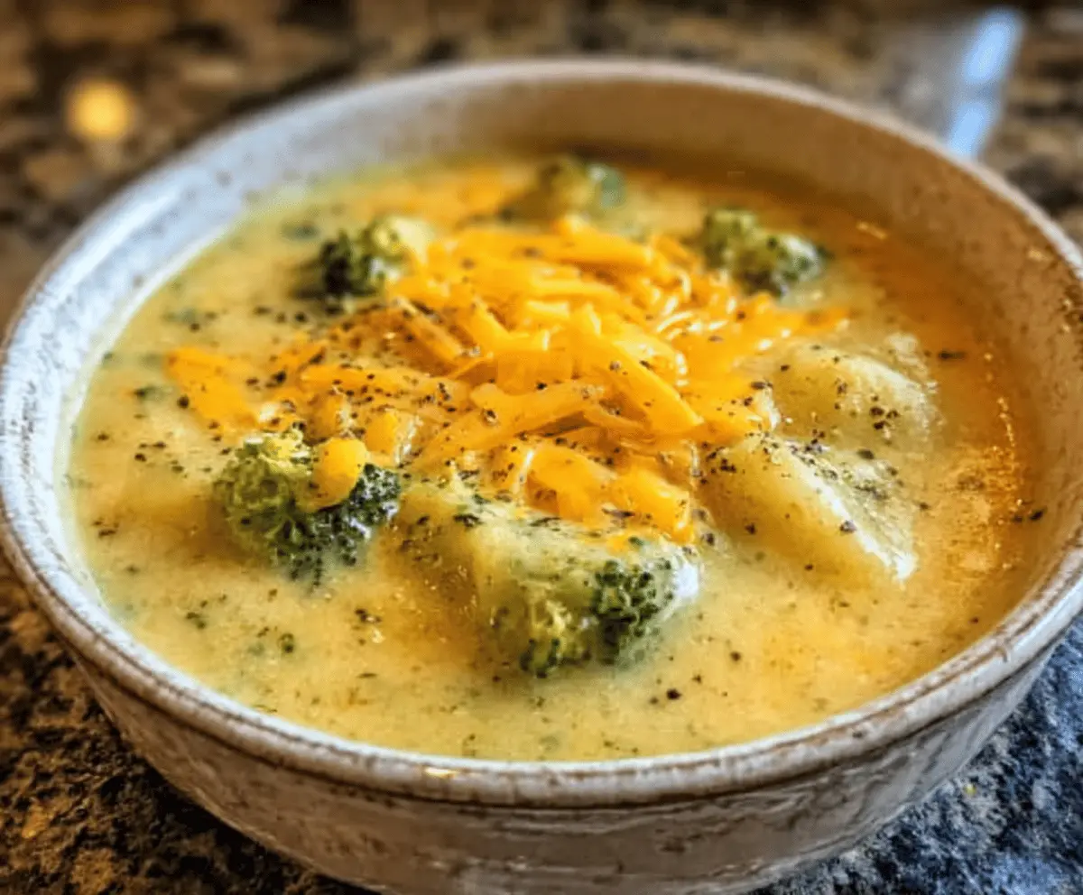 Easy Crock Pot Broccoli Cheddar Potato Soup