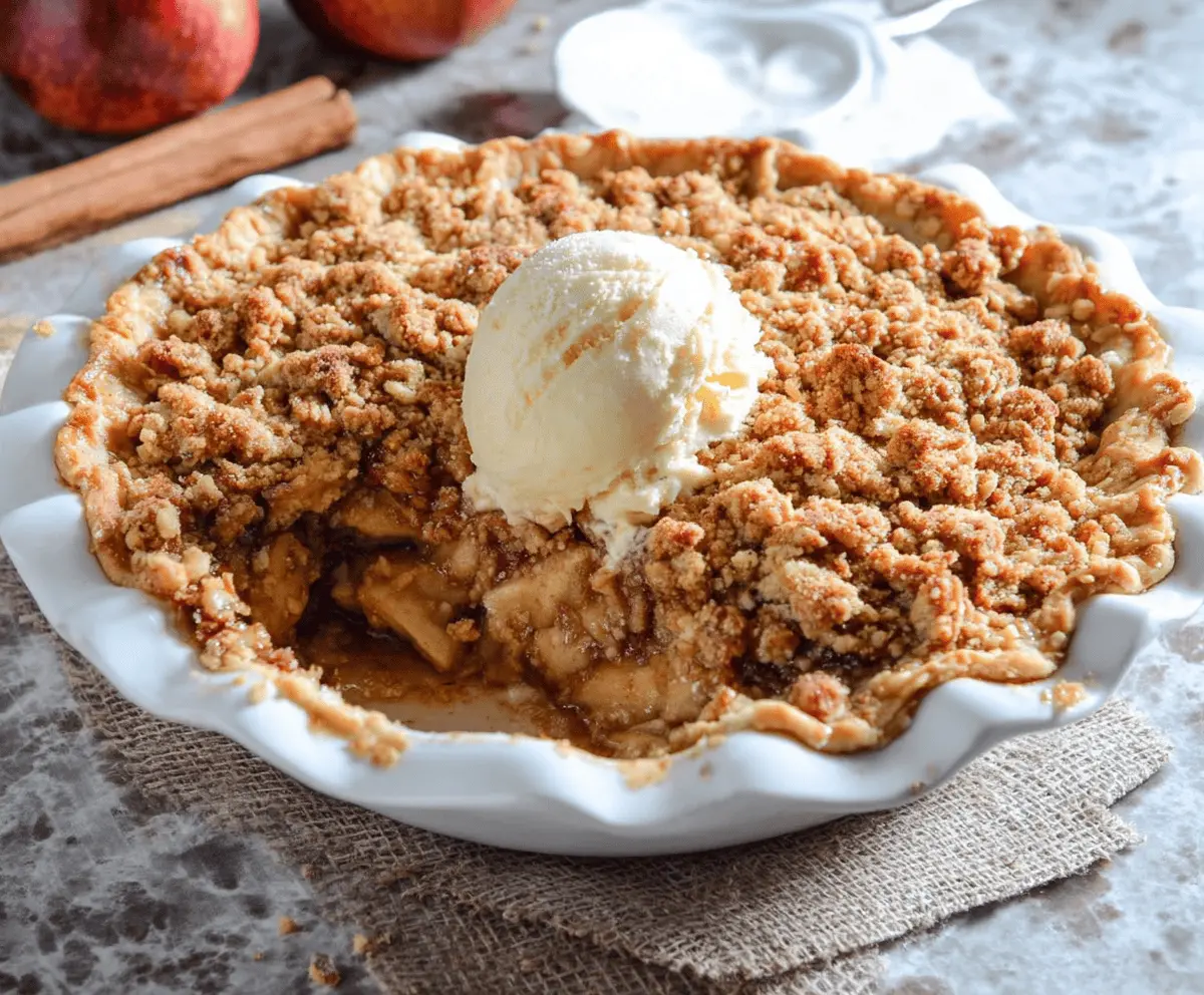 Apple Crisp Pie