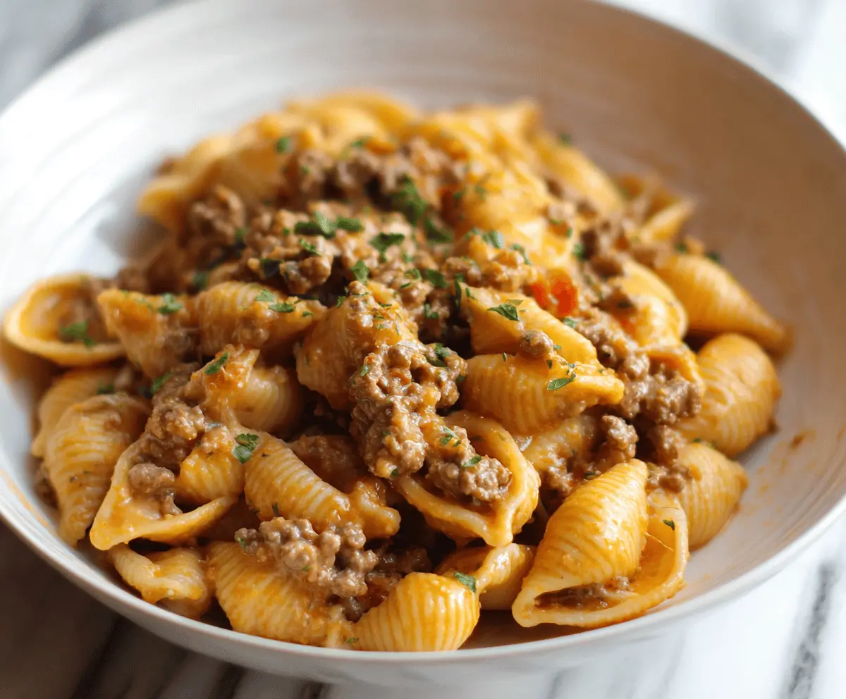 Creamy Beef And Shells Recipe