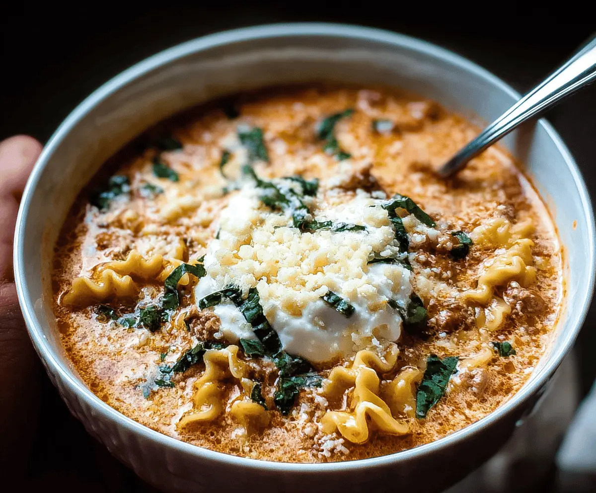 Creamy Instant Pot Lasagna Soup