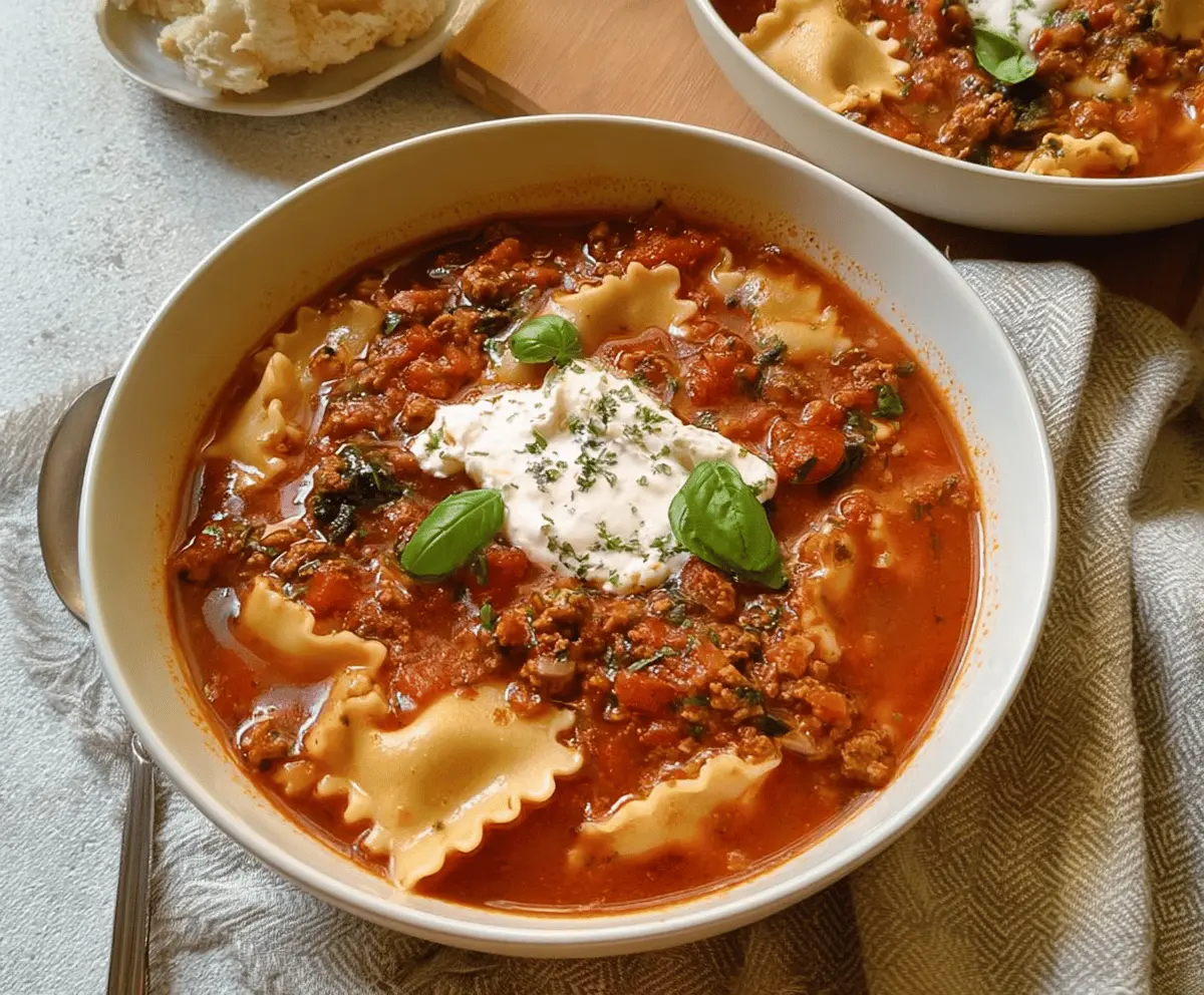 Dairy-Free Lasagna Soup