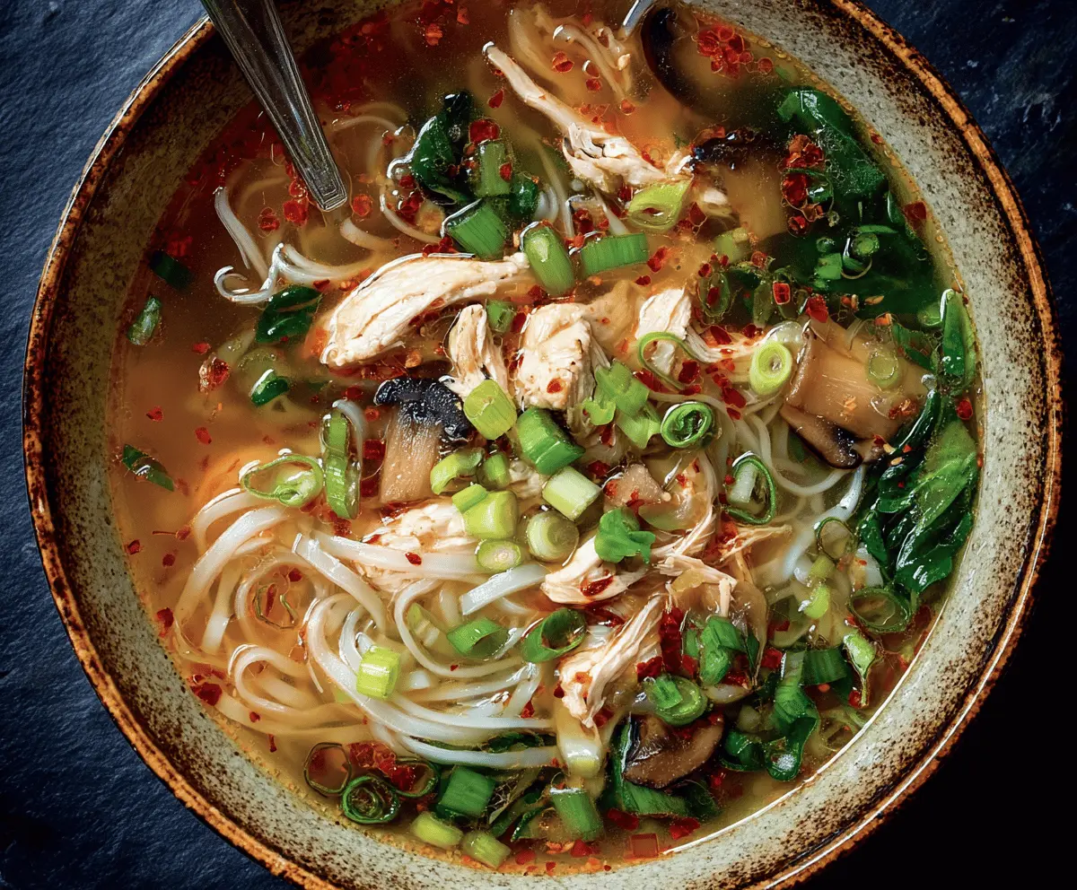 Ginger Garlic Chicken Noodle Soup