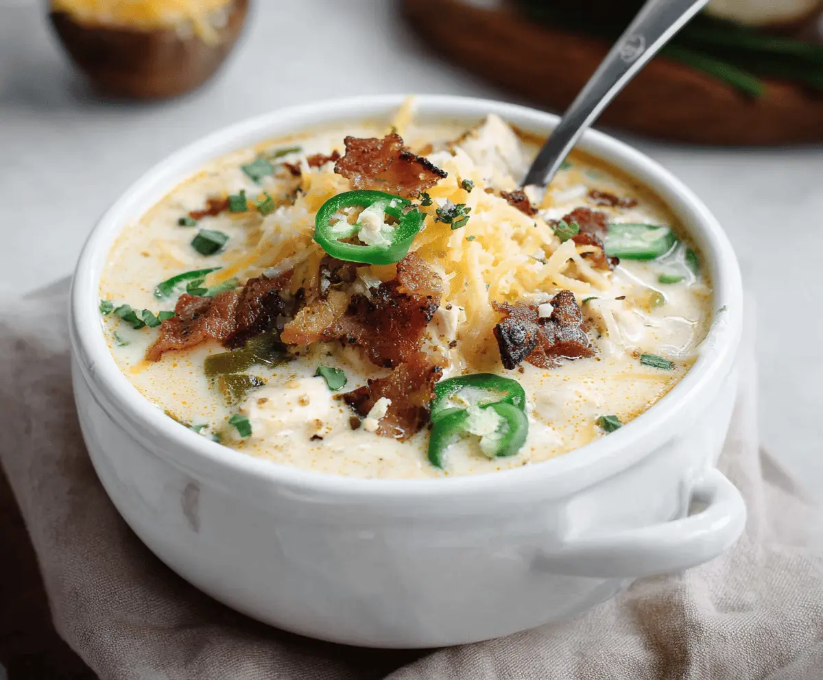 Jalapeño Popper Chicken Soup
