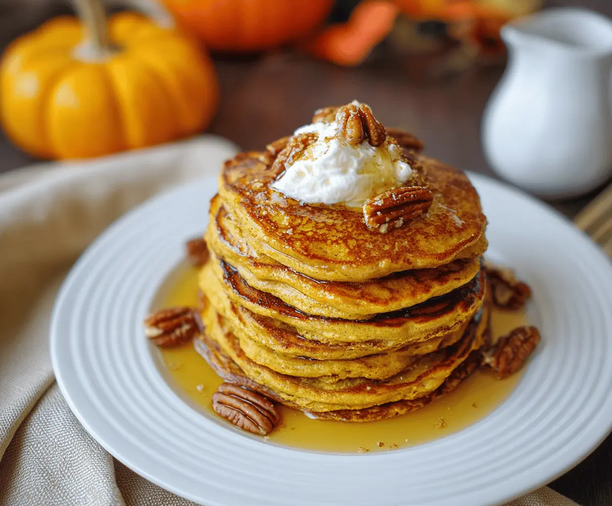 Orange Pumpkin Pancakes