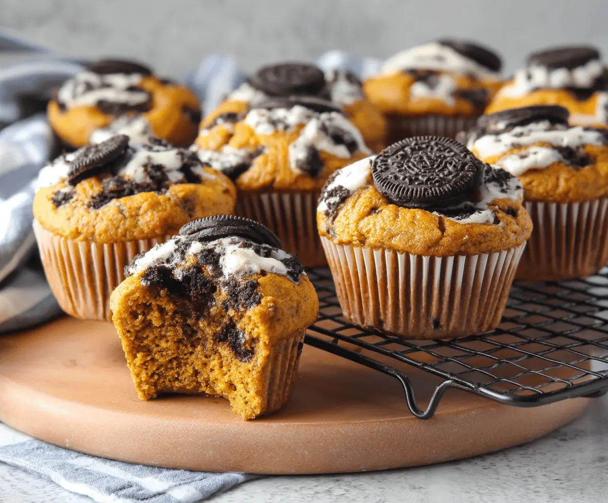 Pumpkin Oreo Muffins