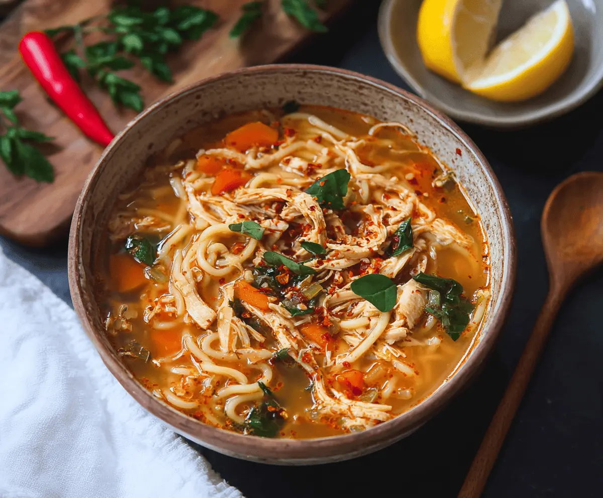 Spicy Chicken Noodle Soup