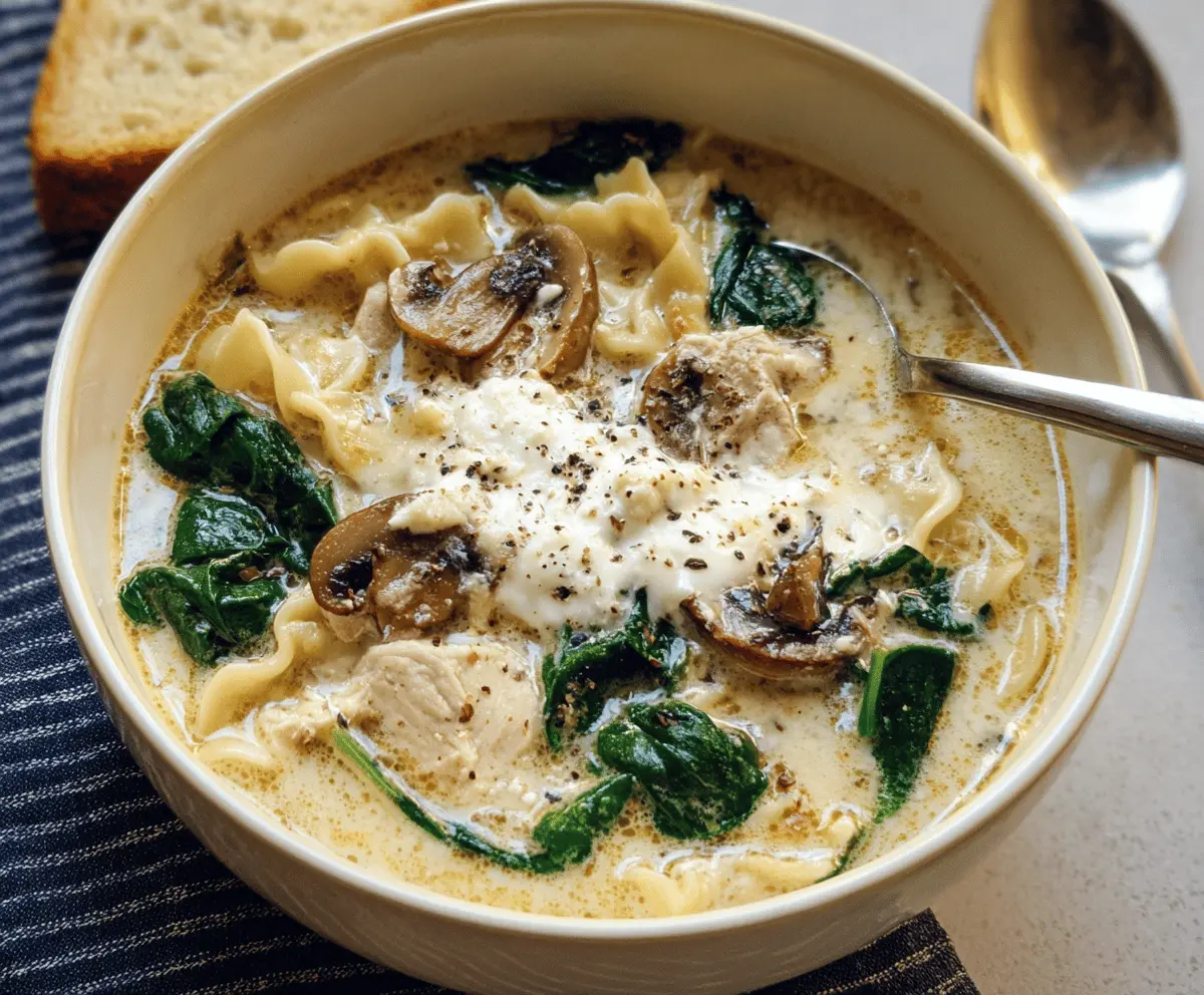 White Creamy Lasagna Soup