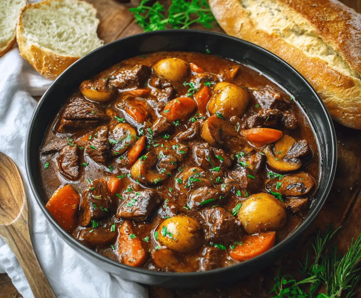 Beef Stew with Mushrooms