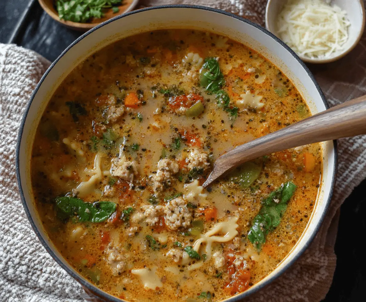 Italian Ground Chicken Soup