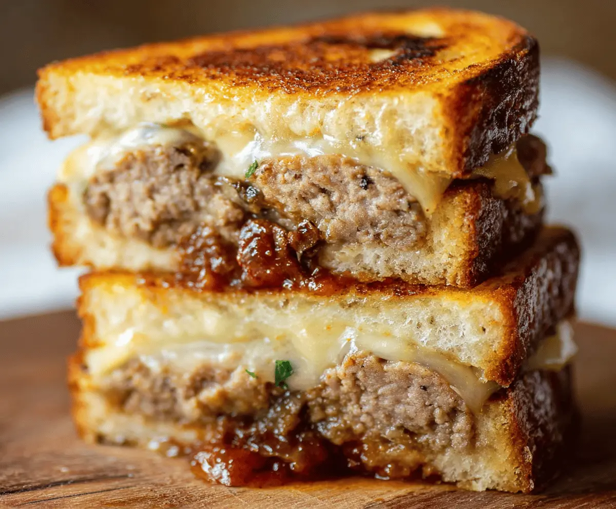 Delicious meatloaf sandwich with melted cheese and fresh vegetables on a toasted bun.