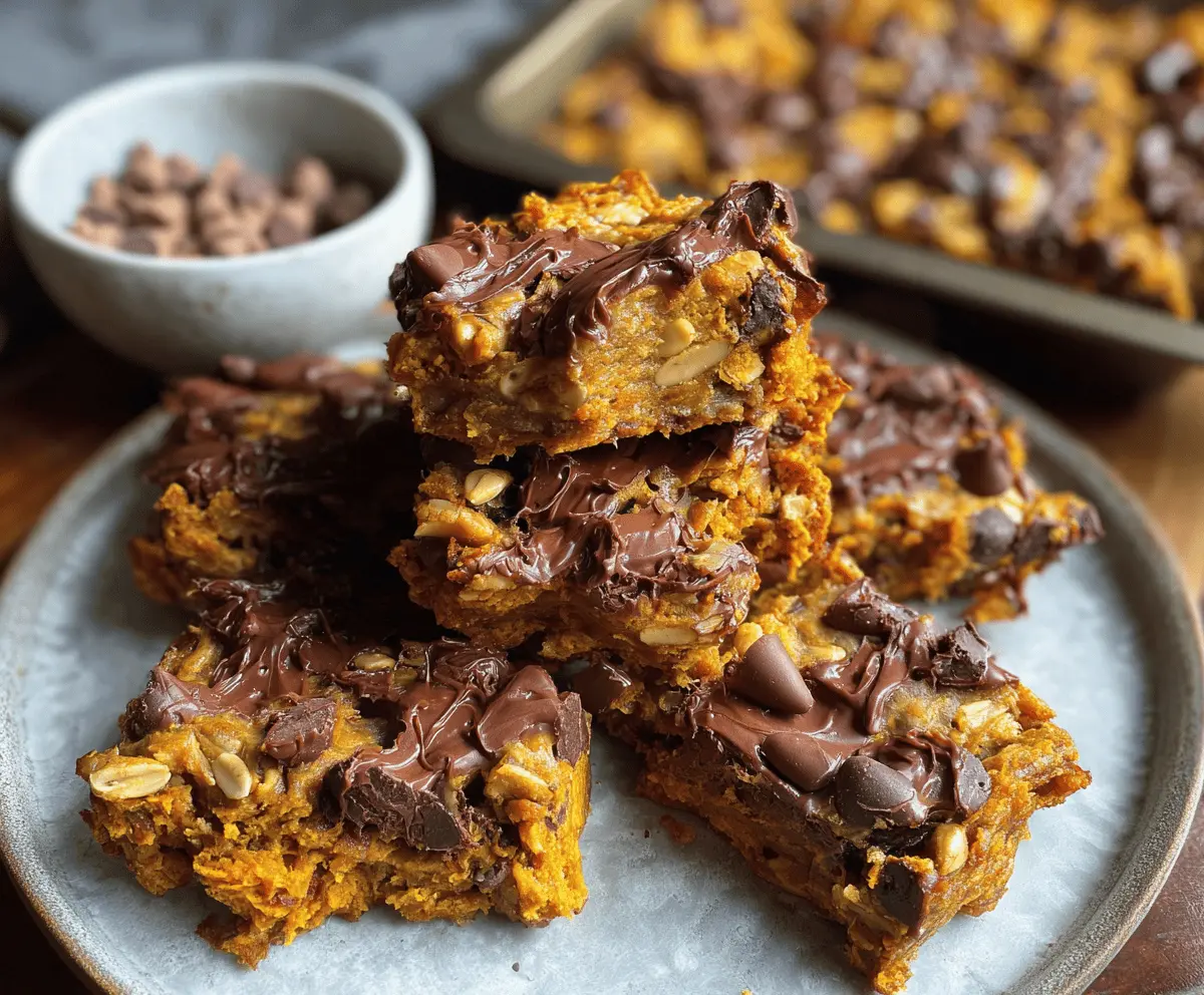 Pumpkin Peanut Butter Bars