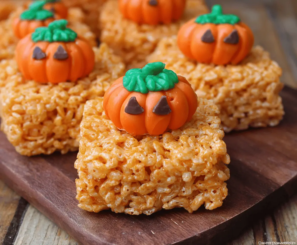 Pumpkin Rice Krispie Treats