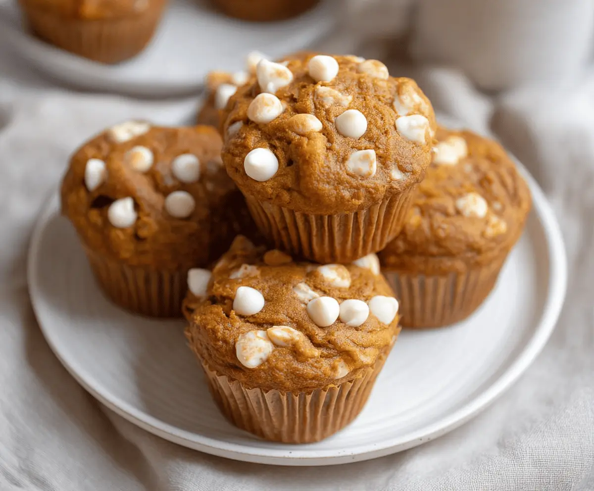 Pumpkin White Chocolate Chip Muffins