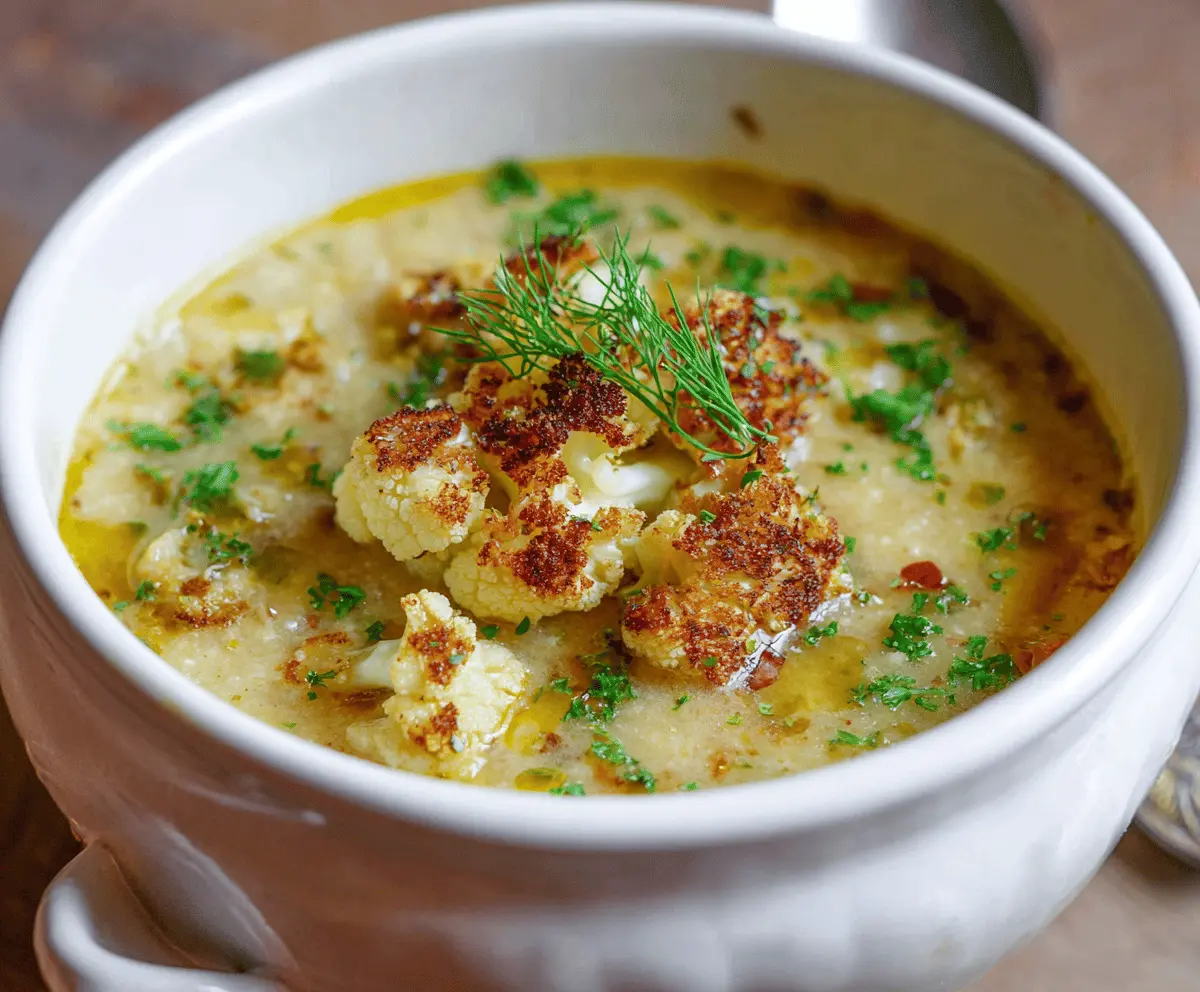 Roasted Cauliflower Soup