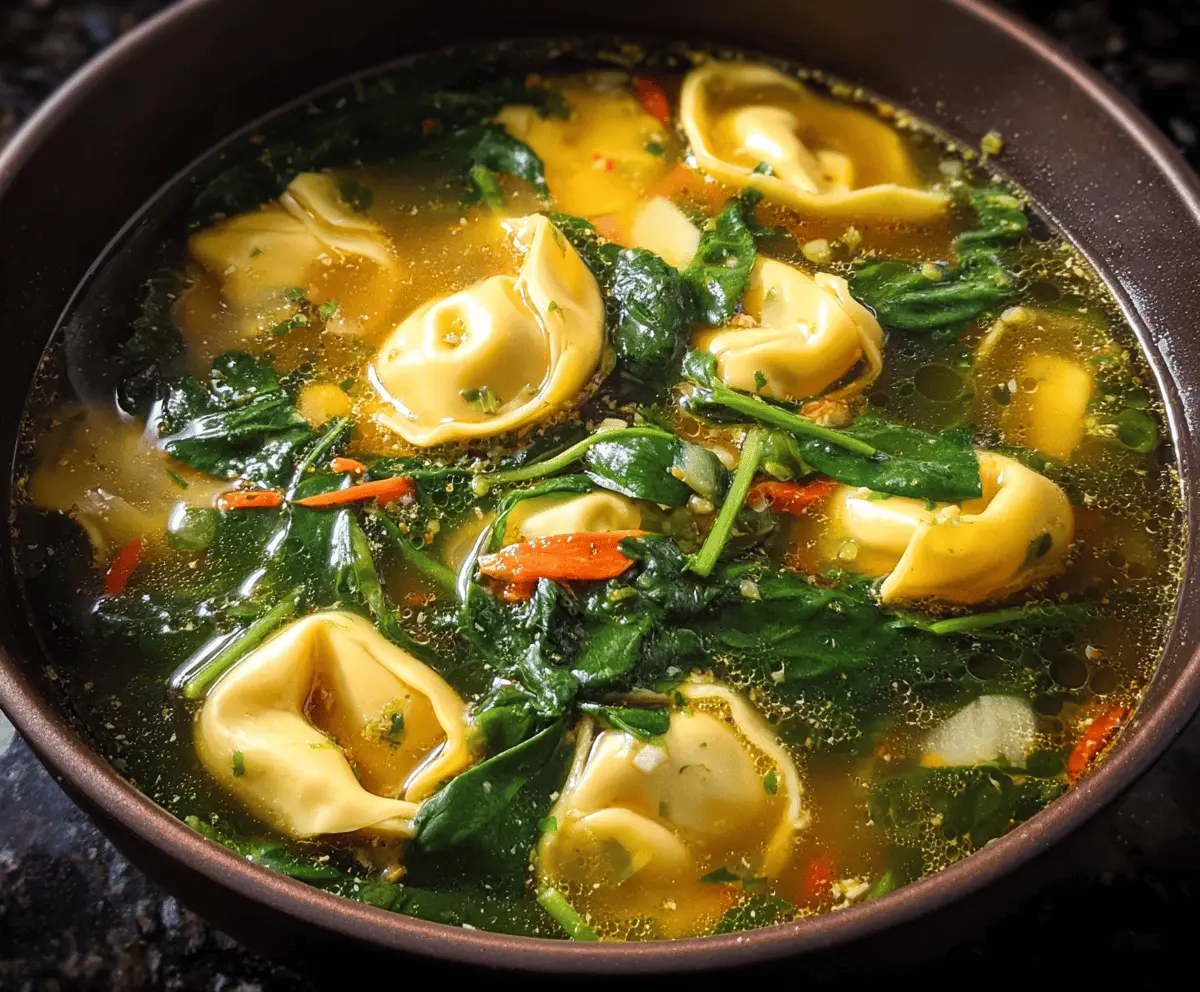 Spinach Tortellini Soup