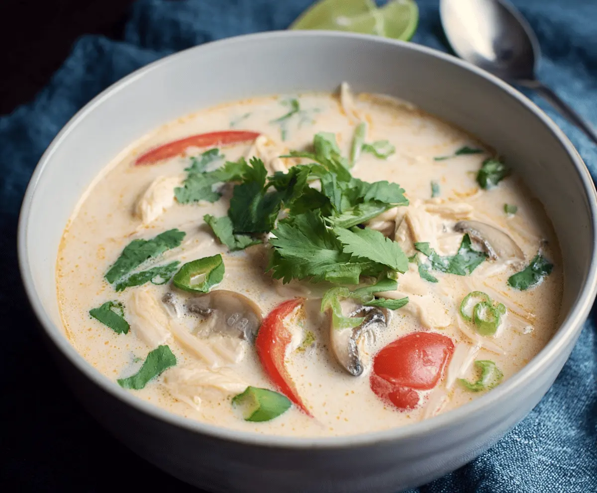 Thai Coconut Chicken Soup (Tom Kha Gai)