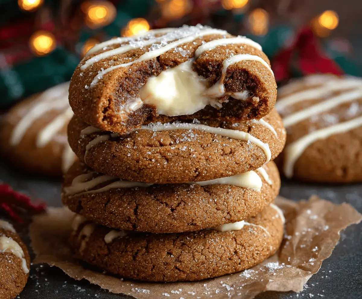 Gingerbread Cheesecake Cookies