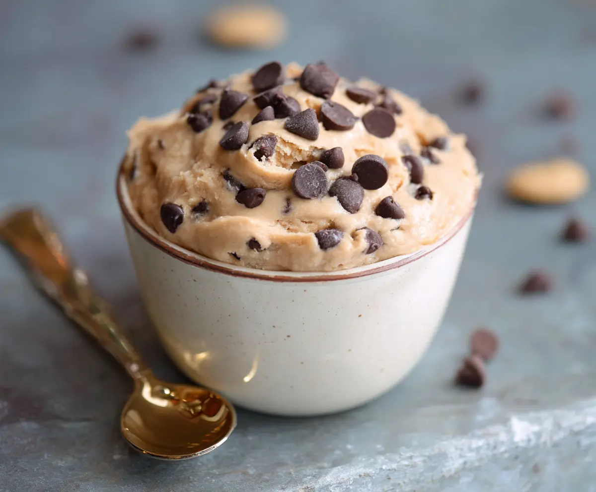 Healthy Greek Yogurt Protein Cookie Dough dessert with rich texture and high protein content.