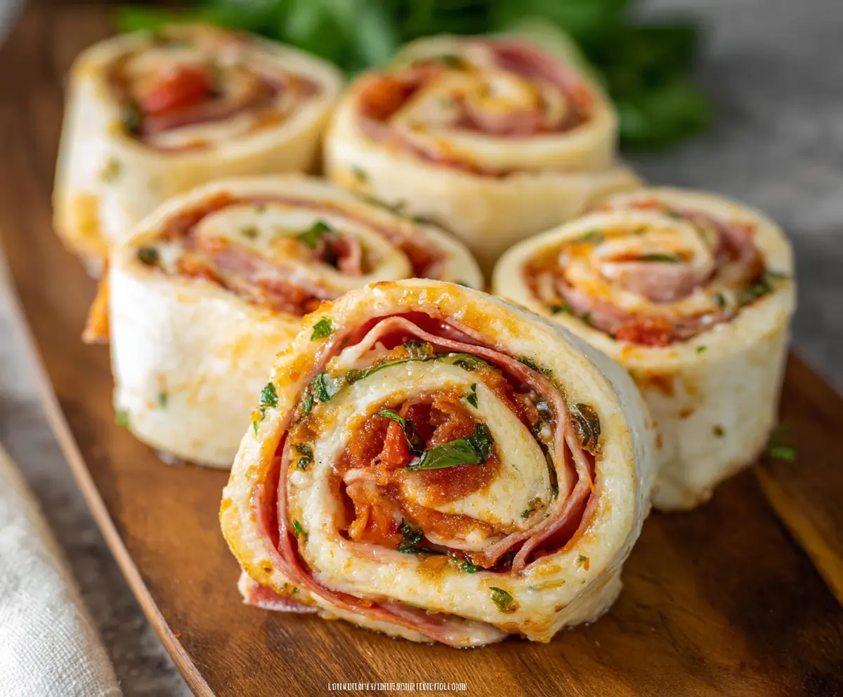 Delicious Zesty Italian Pinwheels with crispy pastry and flavorful filling