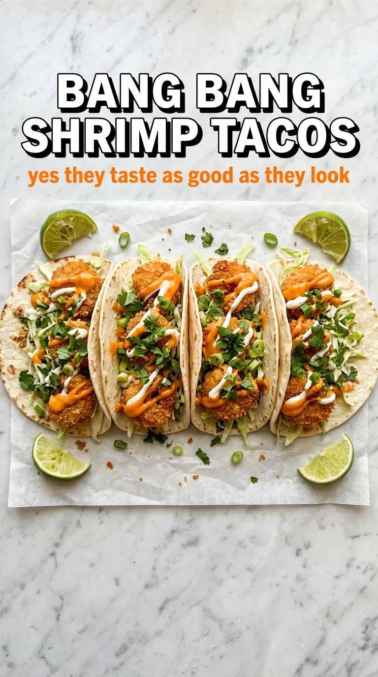 Bang Bang Shrimp Tacos crispy spicy fresh
