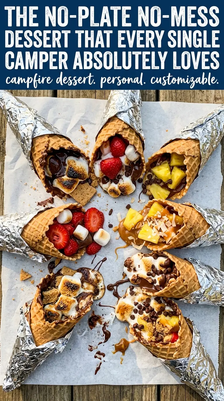 Campfire Cones gooey chocolate marshmallow
