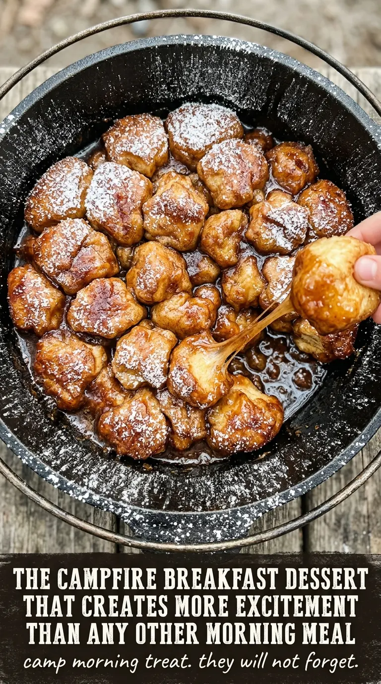 Campfire Monkey Bread golden pull-apart cinnamon sugar