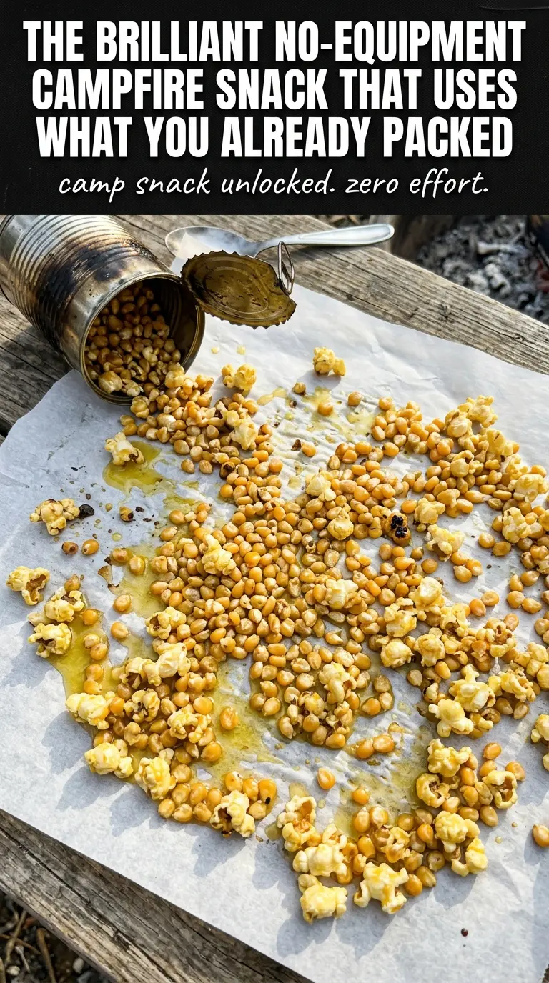 Popcorn popping over fire in vessel