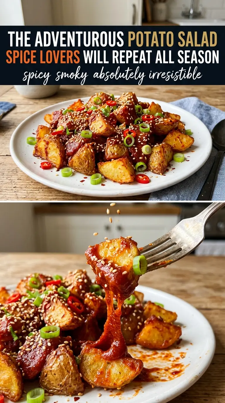 Crispy Gochujang Potato Salad spicy roasted potatoes