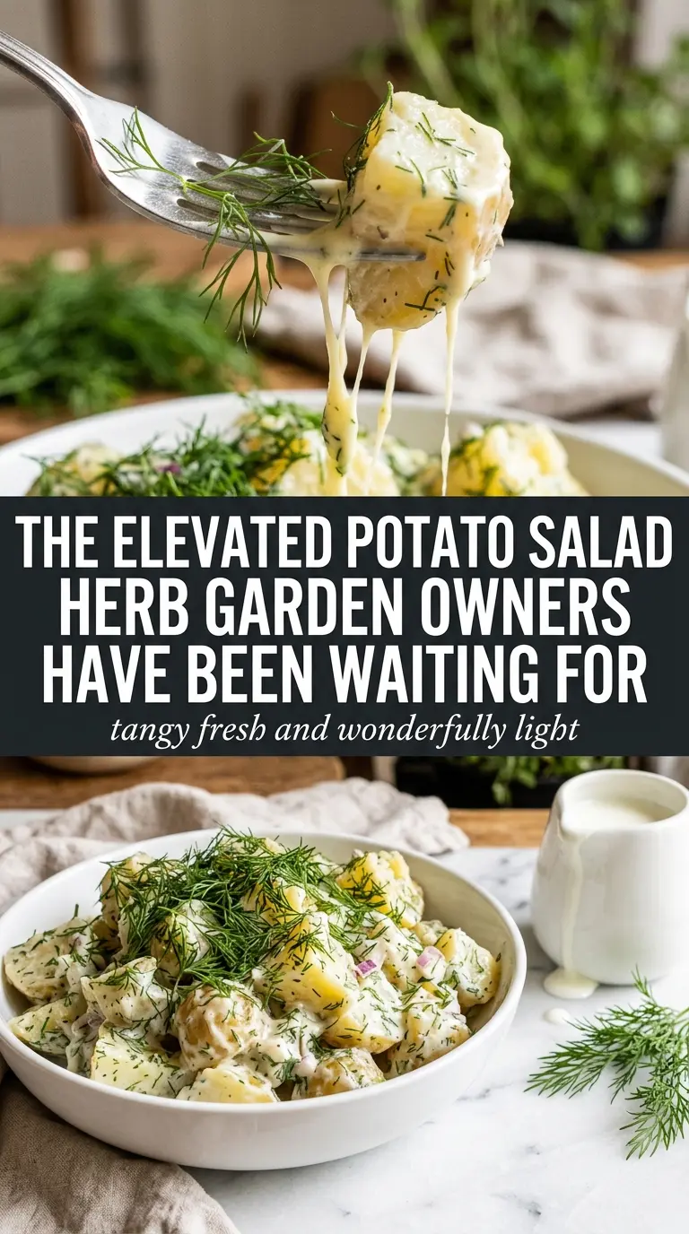 Dill Potato Salad with Mustard Buttermilk Dressing tangy creamy herby