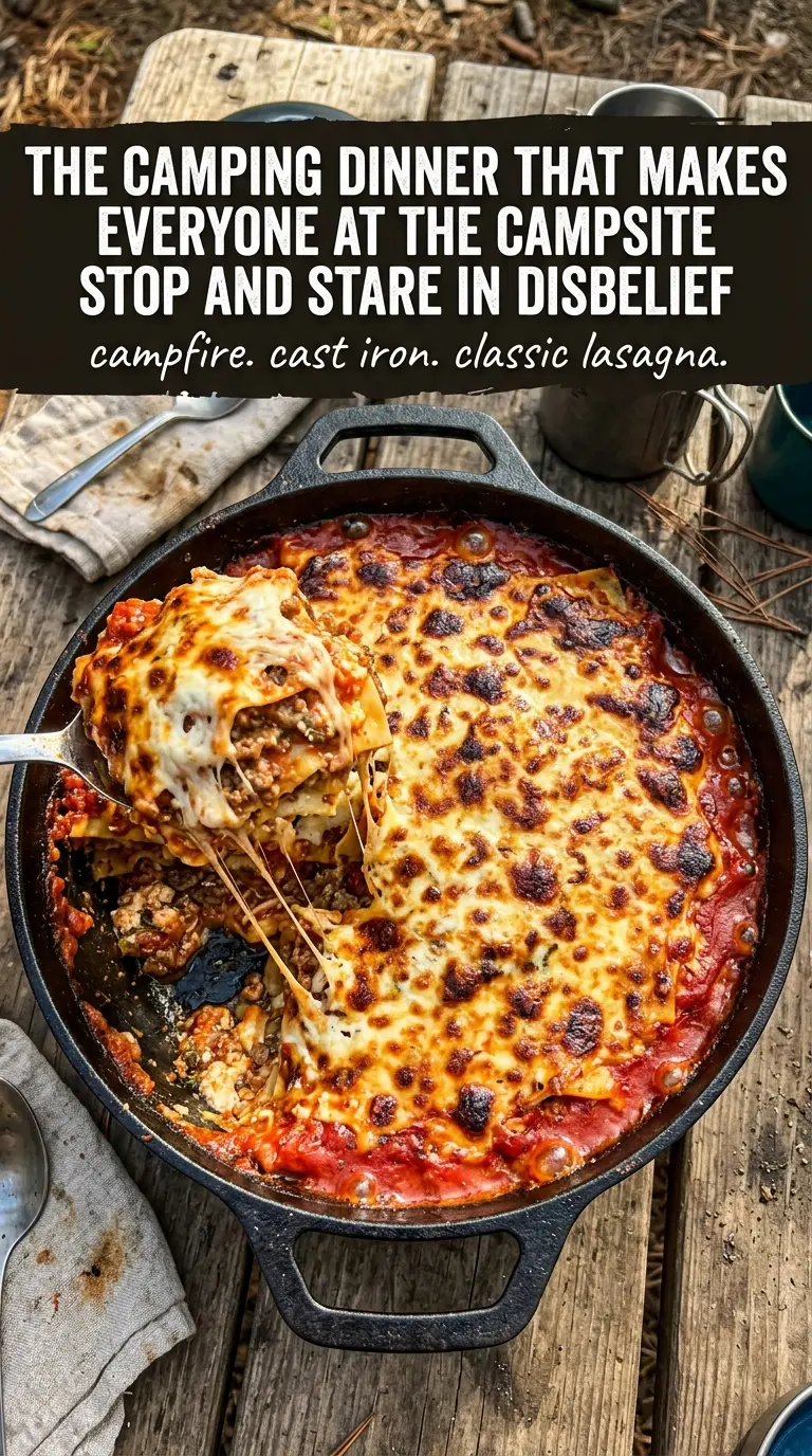 Lasagna layered Dutch oven even cooking