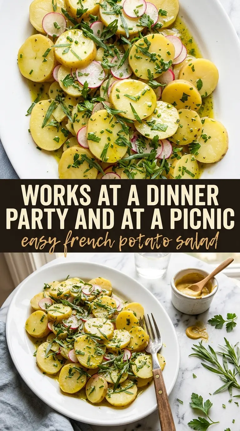 Easy French Potato Salad with herbs and Dijon