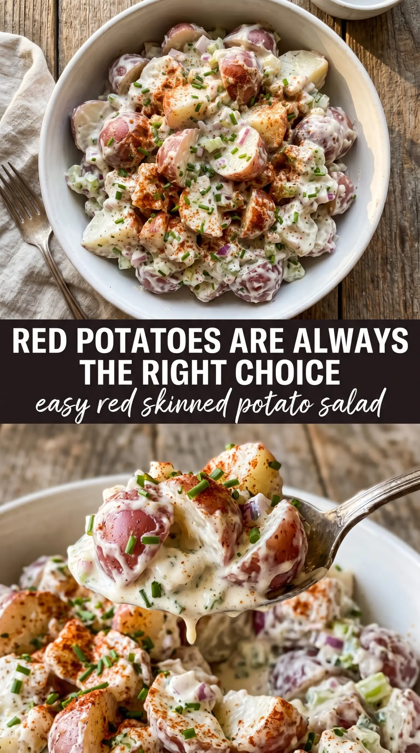 Firm potato salad texture waxy potatoes