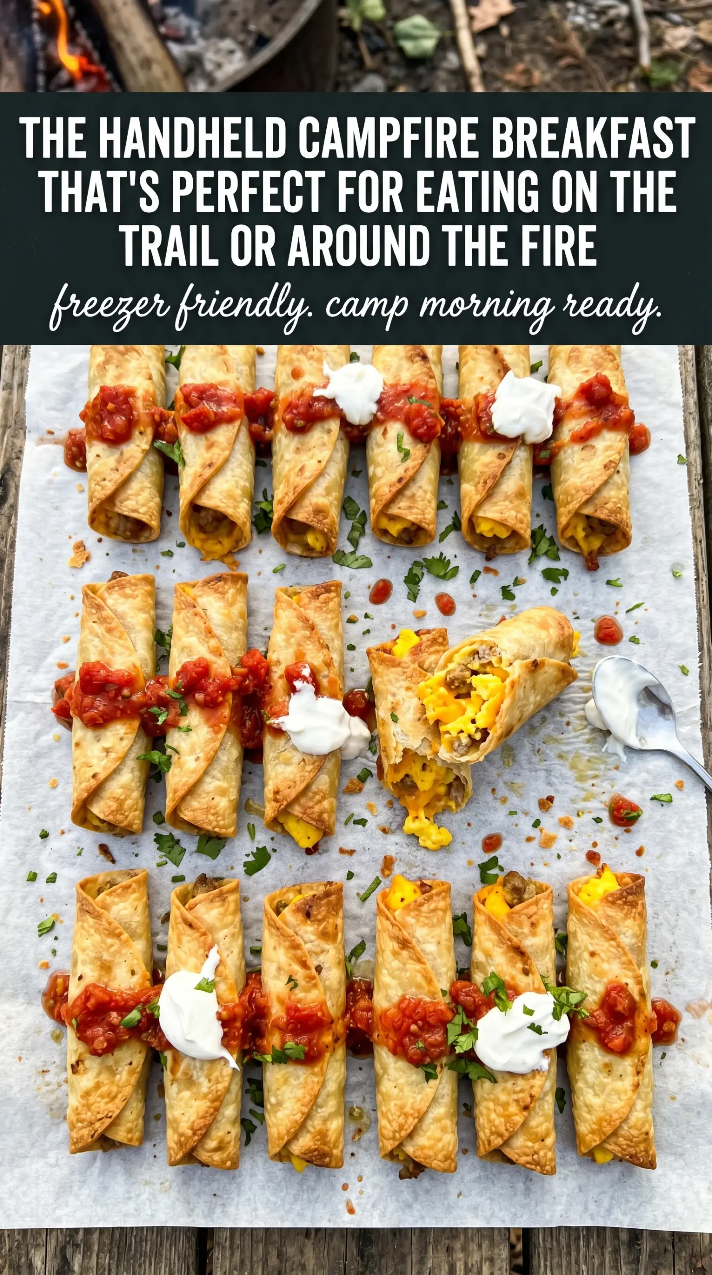Egg and Sausage Breakfast Taquitos crispy cheesy