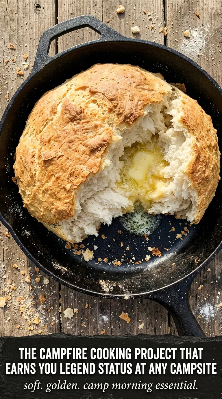 Fluffy Campfire Bread golden fluffy