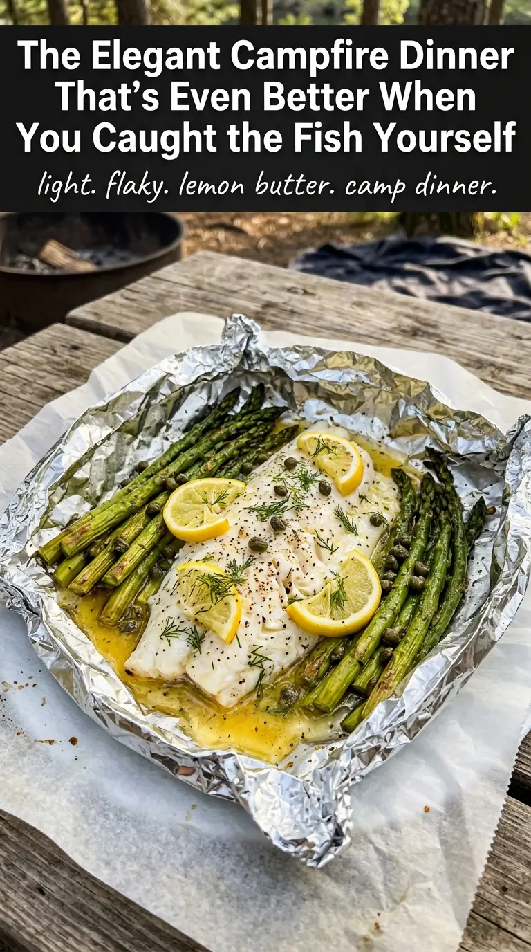 Foil Packet Fish lemony flaky vegetables