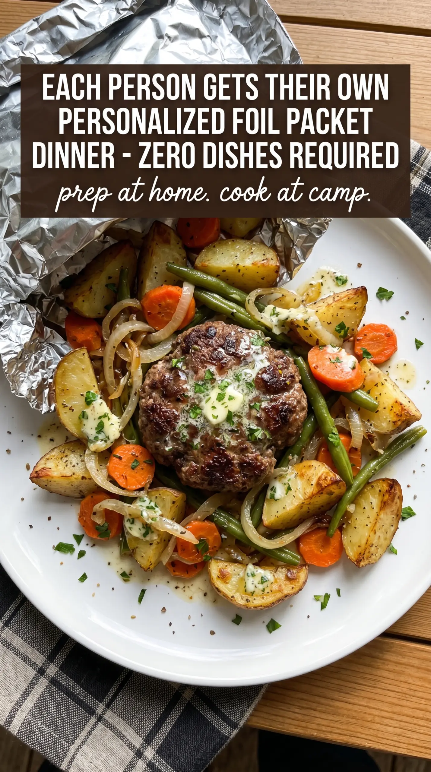 Hobo Dinner Foil Packets campfire-ready, hearty, rustic