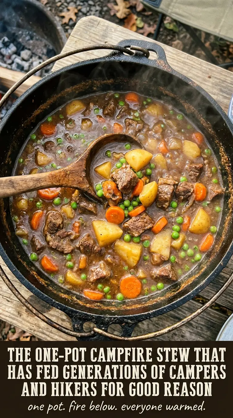 Hearty hobo stew foil packet campfire