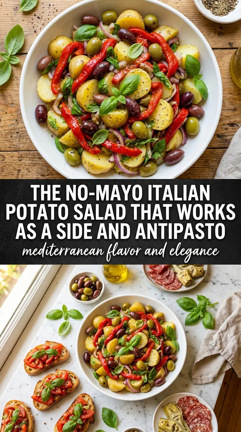 Italian Potato Salad with Salami and Mozzarella creamy, savory, basil-kissed