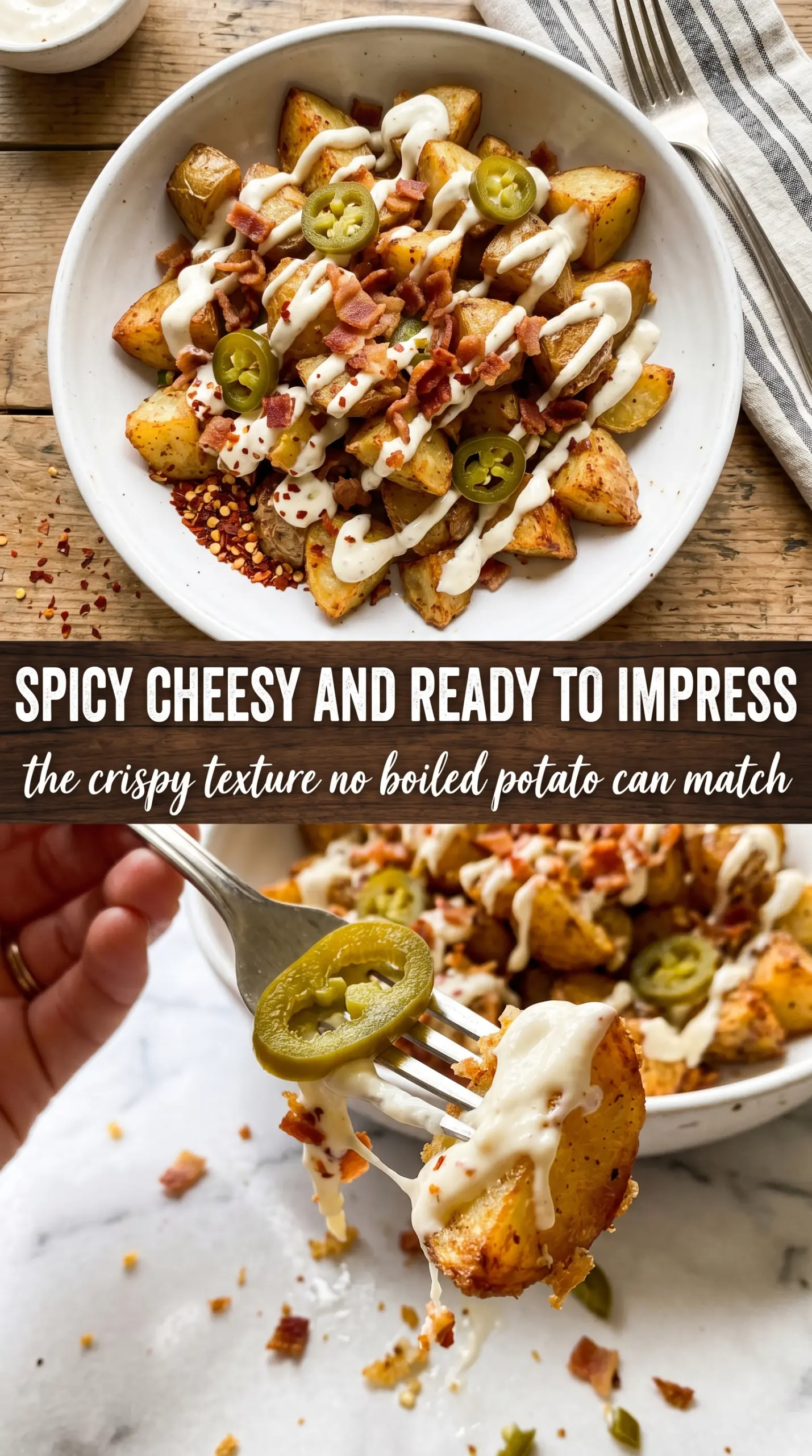 Jalapeño Popper Roasted Potato Salad crispy creamy spicy