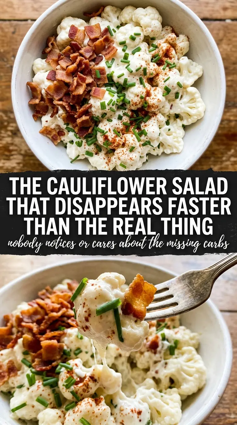 Keto Cauliflower Salad creamy bacon