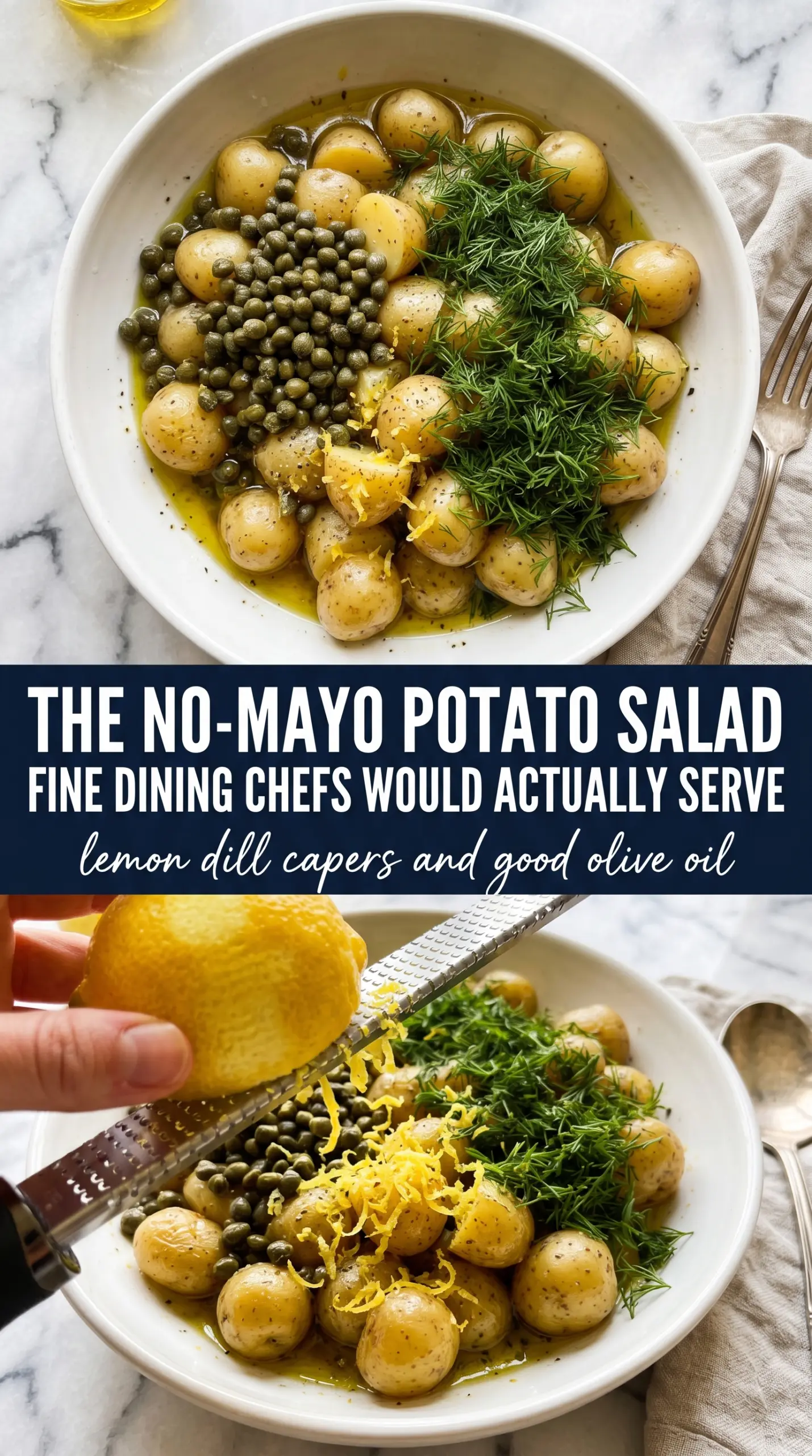 Lemon & Herb Potato Salad with Dill and Capers bright Mediterranean