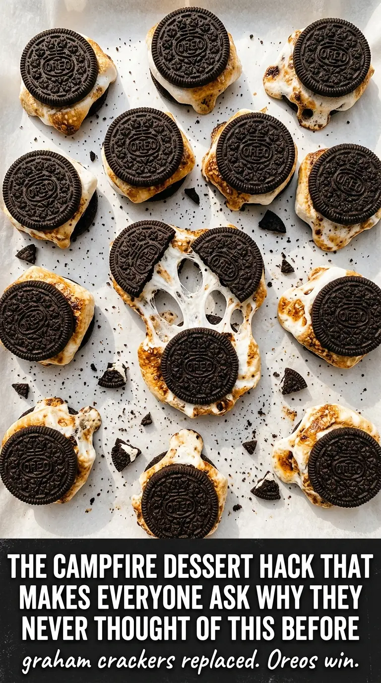 Oreo s'mores gooey campfire treat