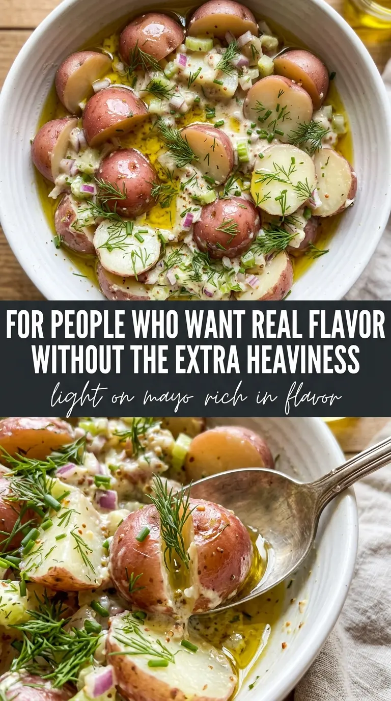 Red potato salad light on mayo creamy dill